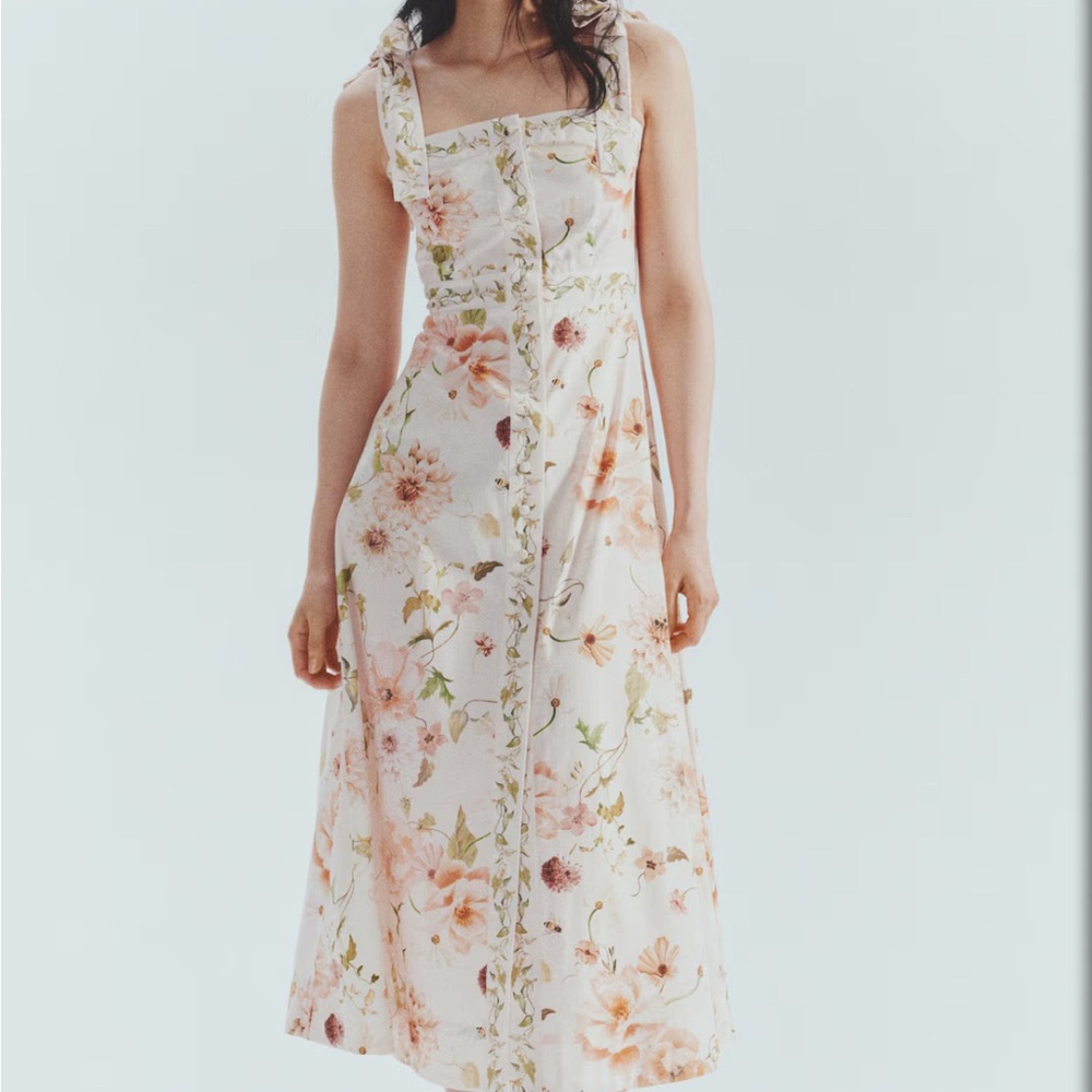 H&M Tie-Strap Cotton Dress in S